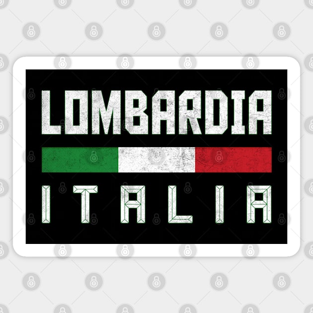 Lombardia Italia / Italy Typography Design Magnet by DankFutura